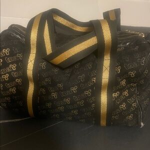 Y2K TNA Black and Gold Patterned Bag